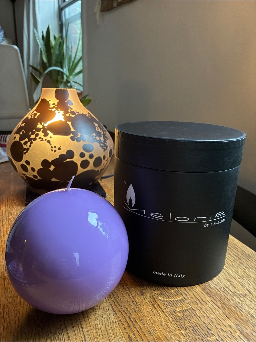 Lavender Round Decorative Candle